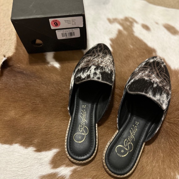 Womens Cowhide Slide On Shoes - Size 9 - Picture 3 of 3